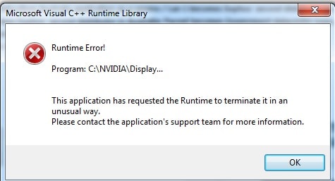 c++ runtime error
