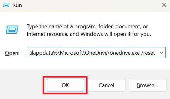 reset the onedrive desktop sync app on windows