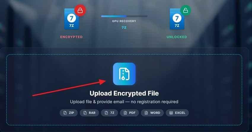 upload encrypted pdf to lostmypass 
