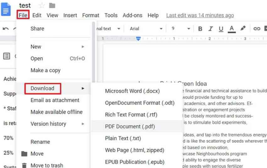 download converted file as pdf 
