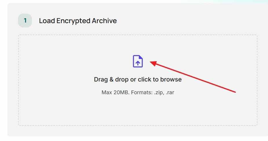 upload protected zip file