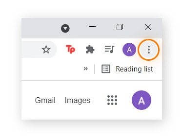 apri la porzione di chrome