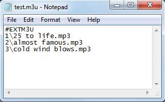 open m3u files with notepad