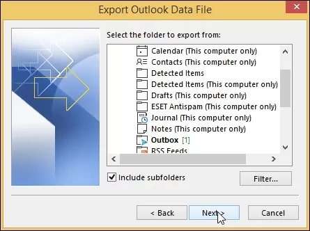 outlook mac import pst