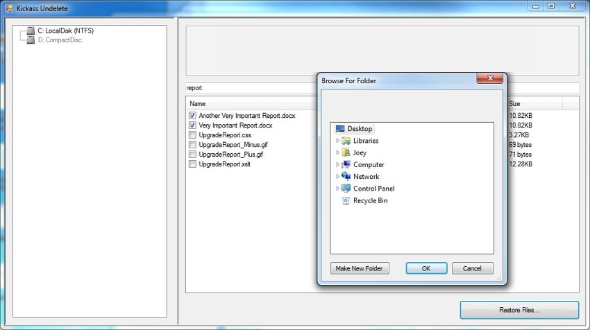 kissass undelete open source recovery tool