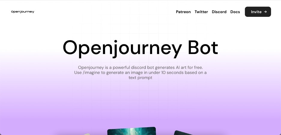 openjourney webpage interface