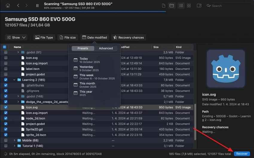 use disk drill recover sd card files