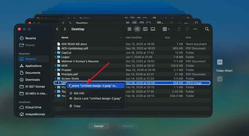 recover sd card files time machine