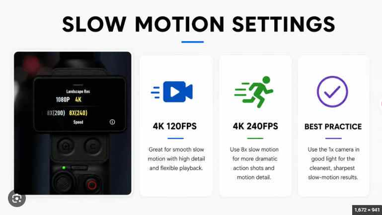 osmo pocket 4p slow motion