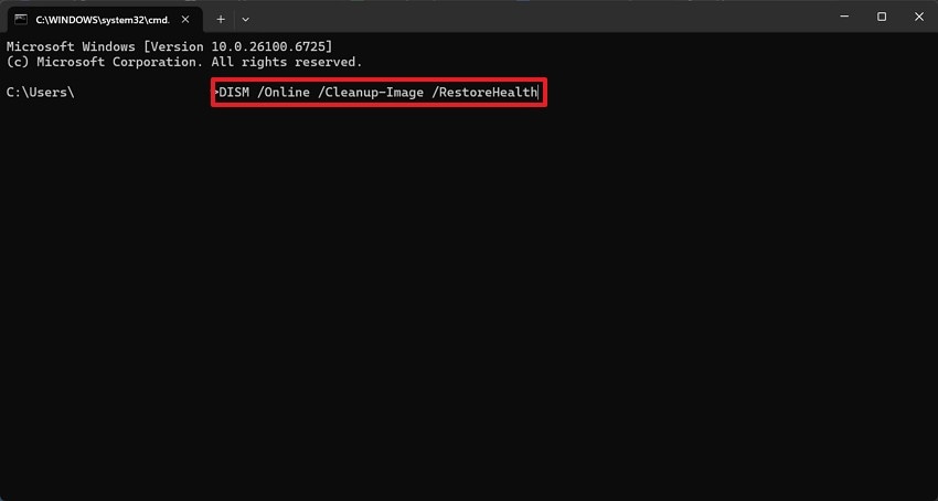 give repair commands