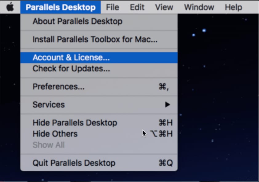 parallels desktop boot manager