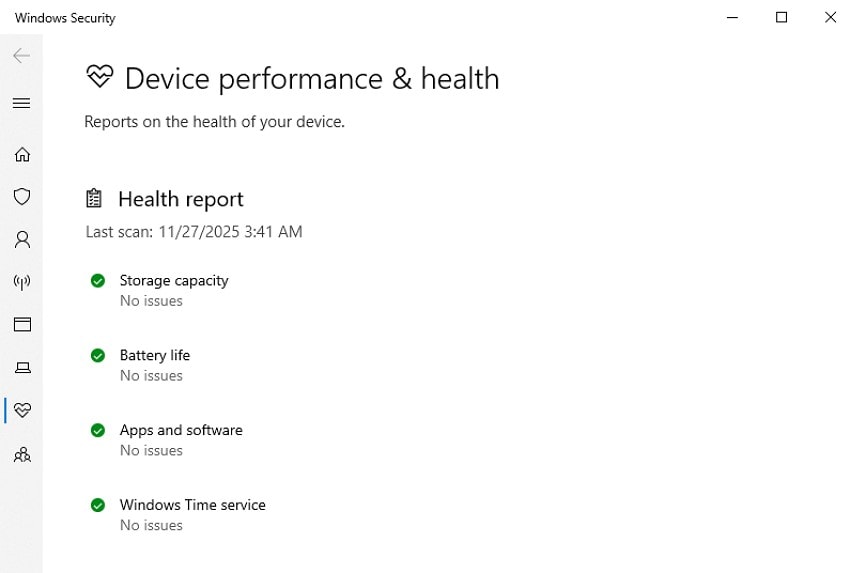 review pc health report
