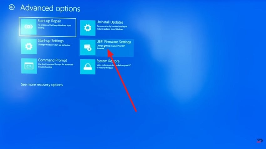 access advanced options