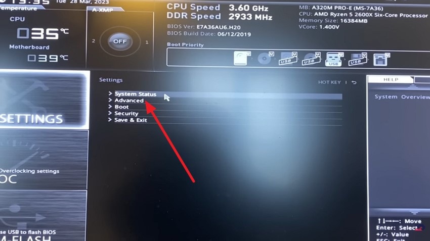 access uefi firmware settings