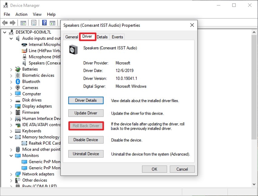 enable driver choose roll back