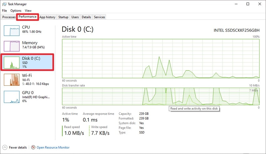 check temperature from task manager