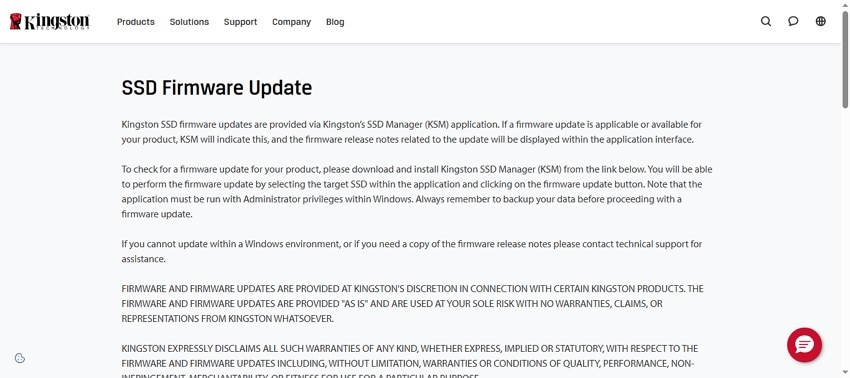 update firmware from website