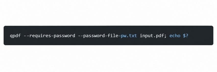 check the supplied pdf password with qpdf before decrypting