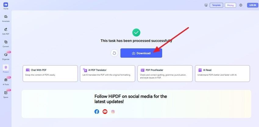 download the unlocked pdf from hipdf