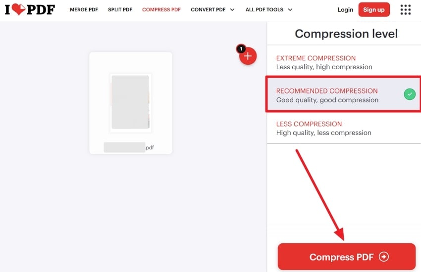 choose compression level