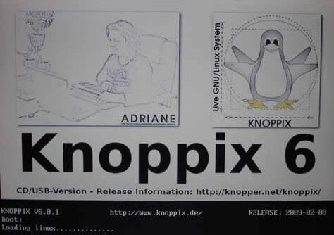 laptop boots from the knoppix cd