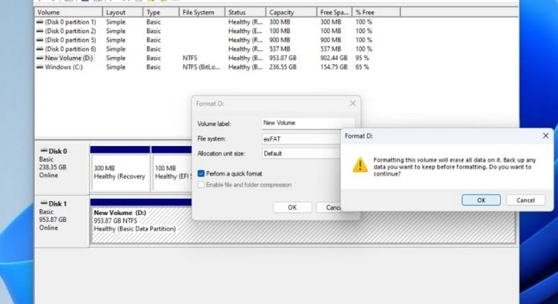 format an ssd from disk management