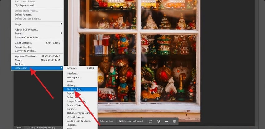 access file handling option on windows