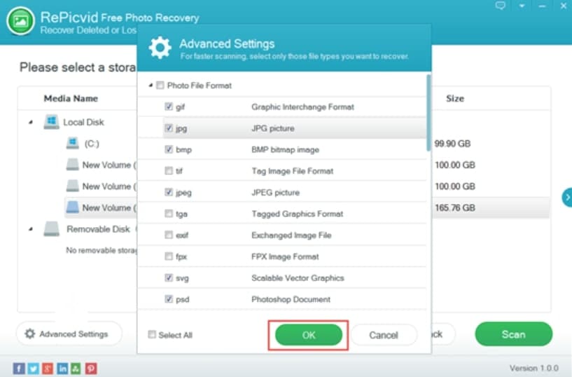 process of photo recovery on gihosoft