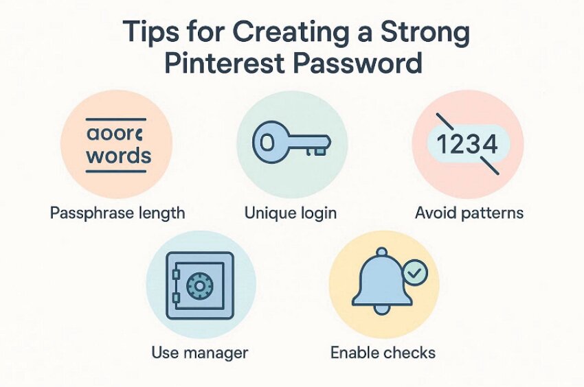 tips for strong pinterest password