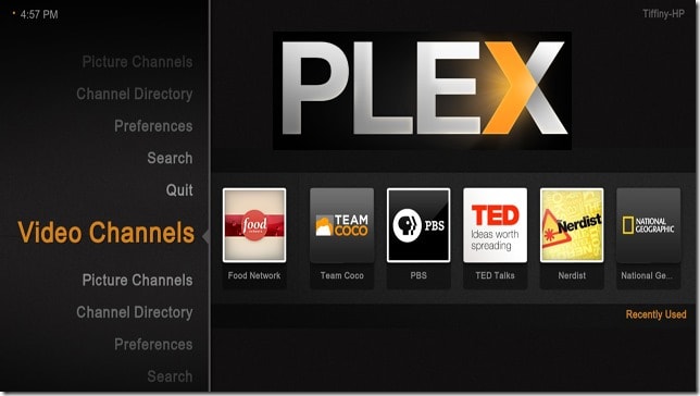 plex logo with video channels