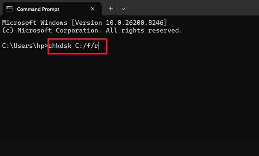 check disk after backing up files