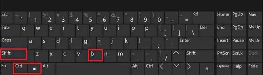 restart graphics driver on black screen