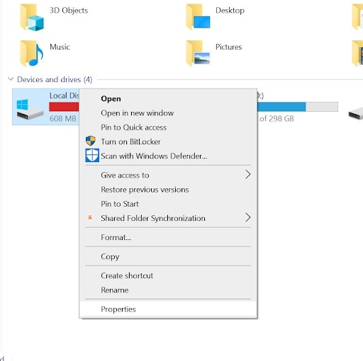 you can run disk cleanup to free disk space