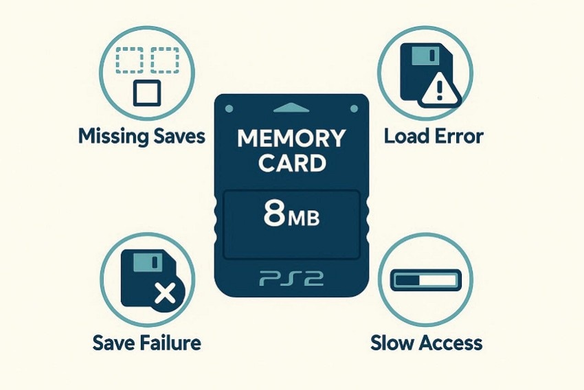 signs of ps2 memory card corruption