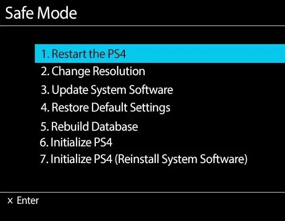 restart ps4