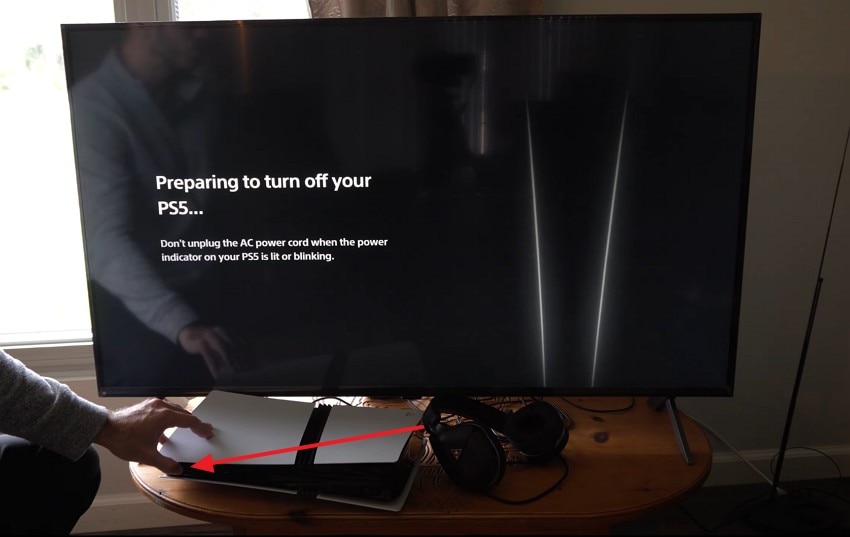 press the power button on ps5