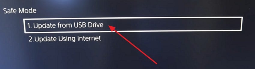 select update from usb drive