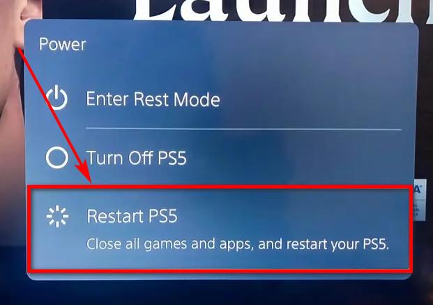 restart your ps5