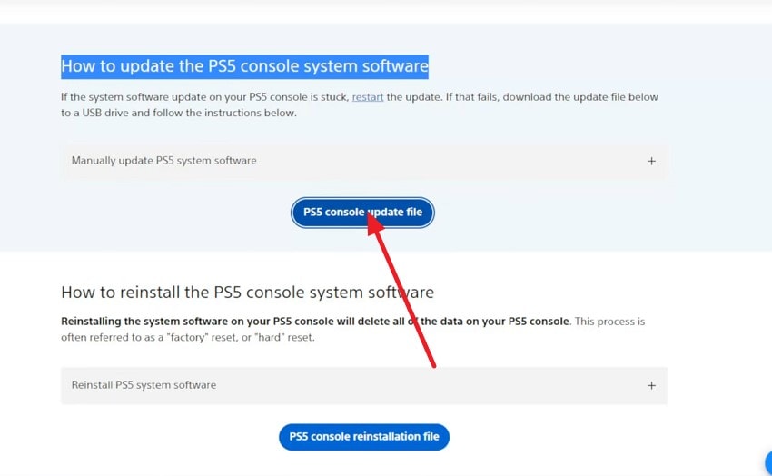 download ps5 console update file