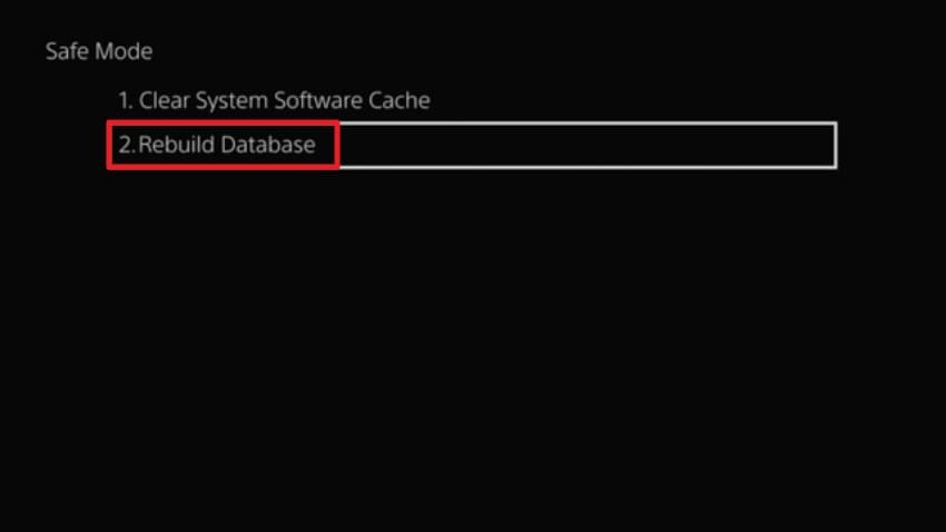 choose rebuild database option