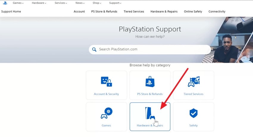 choose hardware and repair from website