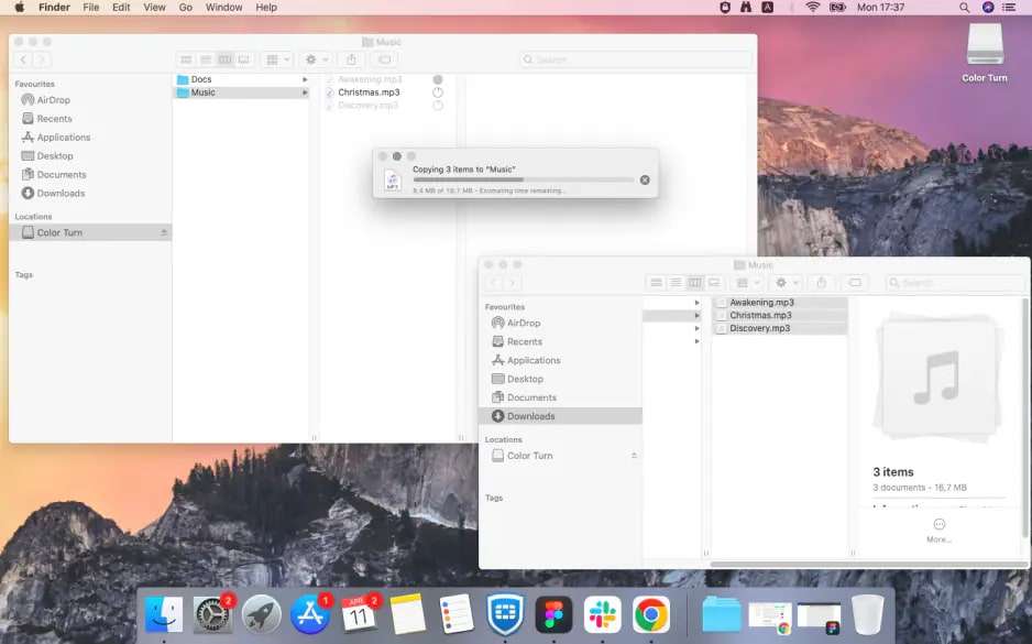 put music on usb on mac