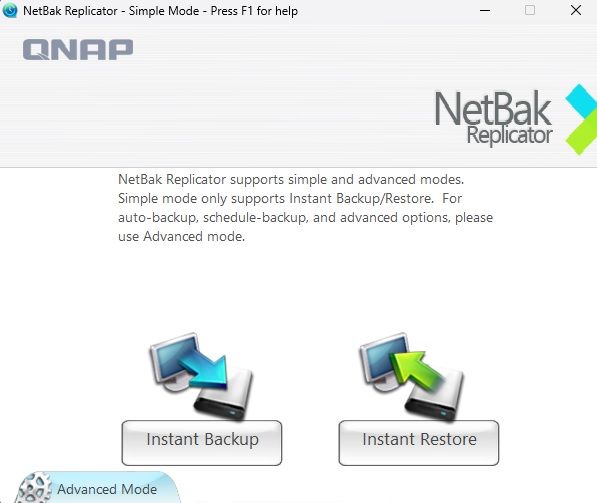 Modo avanzado en Netbak Replicator de QNAP