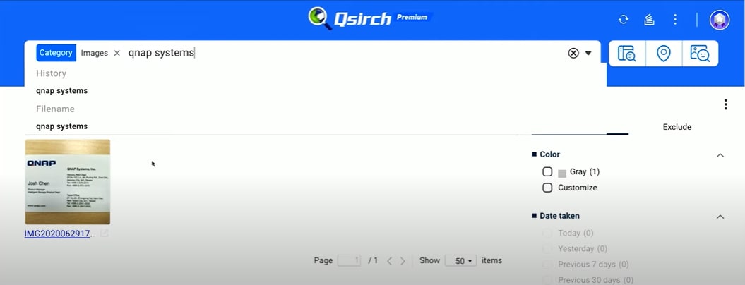 búsqueda de texto en imágenes de qsirch