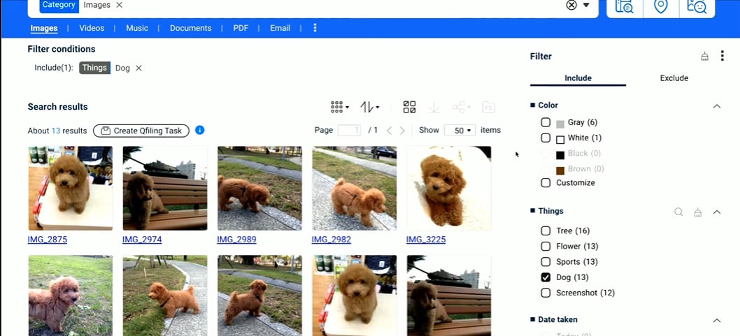 qsirch image by object results