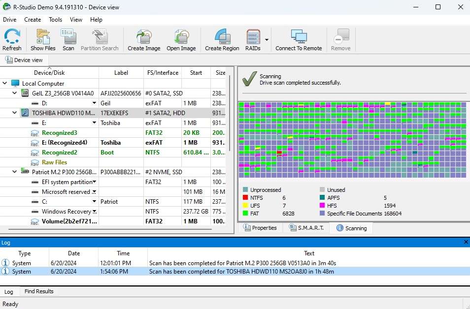 r-studio fire recovery performance for hdd