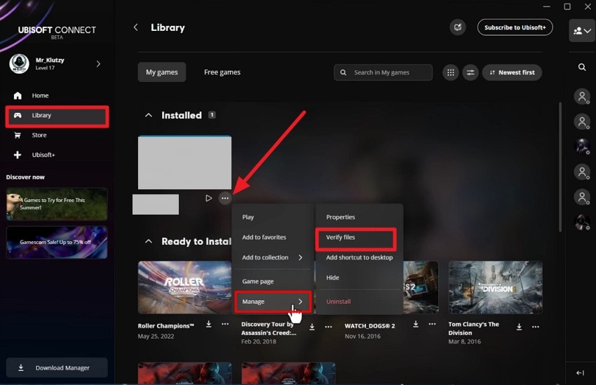 verify and repair game files