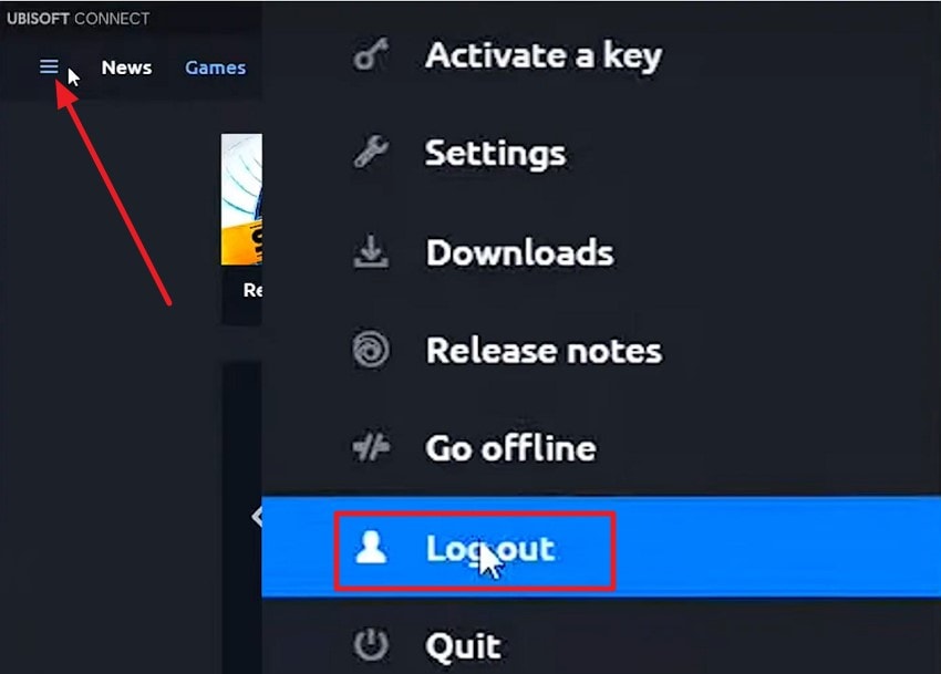 log out ubisoft connect account