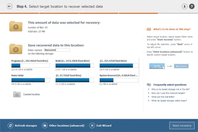 start xfs file recovery