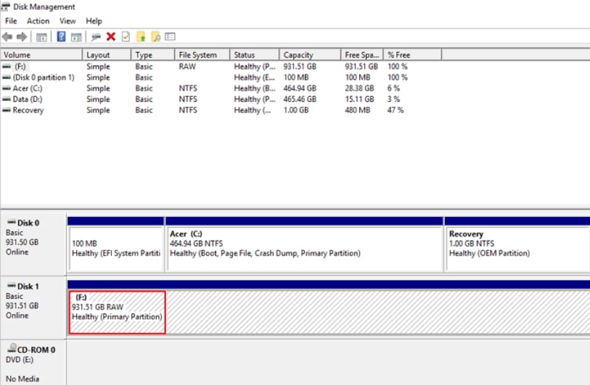 raw partition recovery